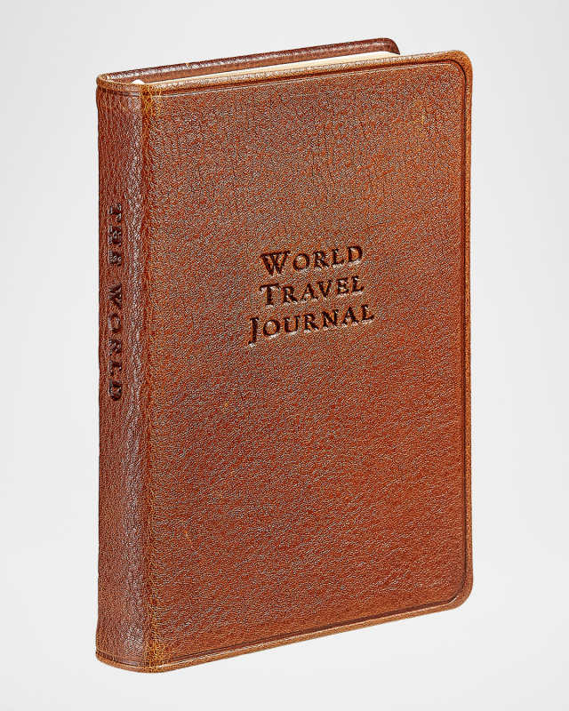 Leather-Bound World Travel Journal